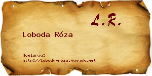 Loboda Róza névjegykártya